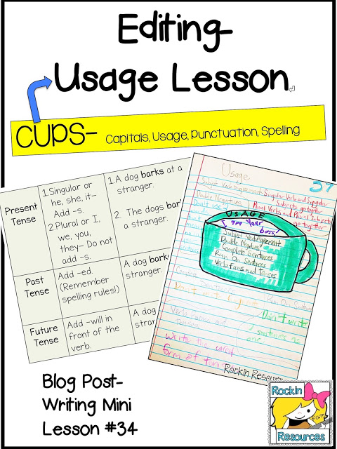 Writing Mini Lesson #34- Usage - Rockin Resources