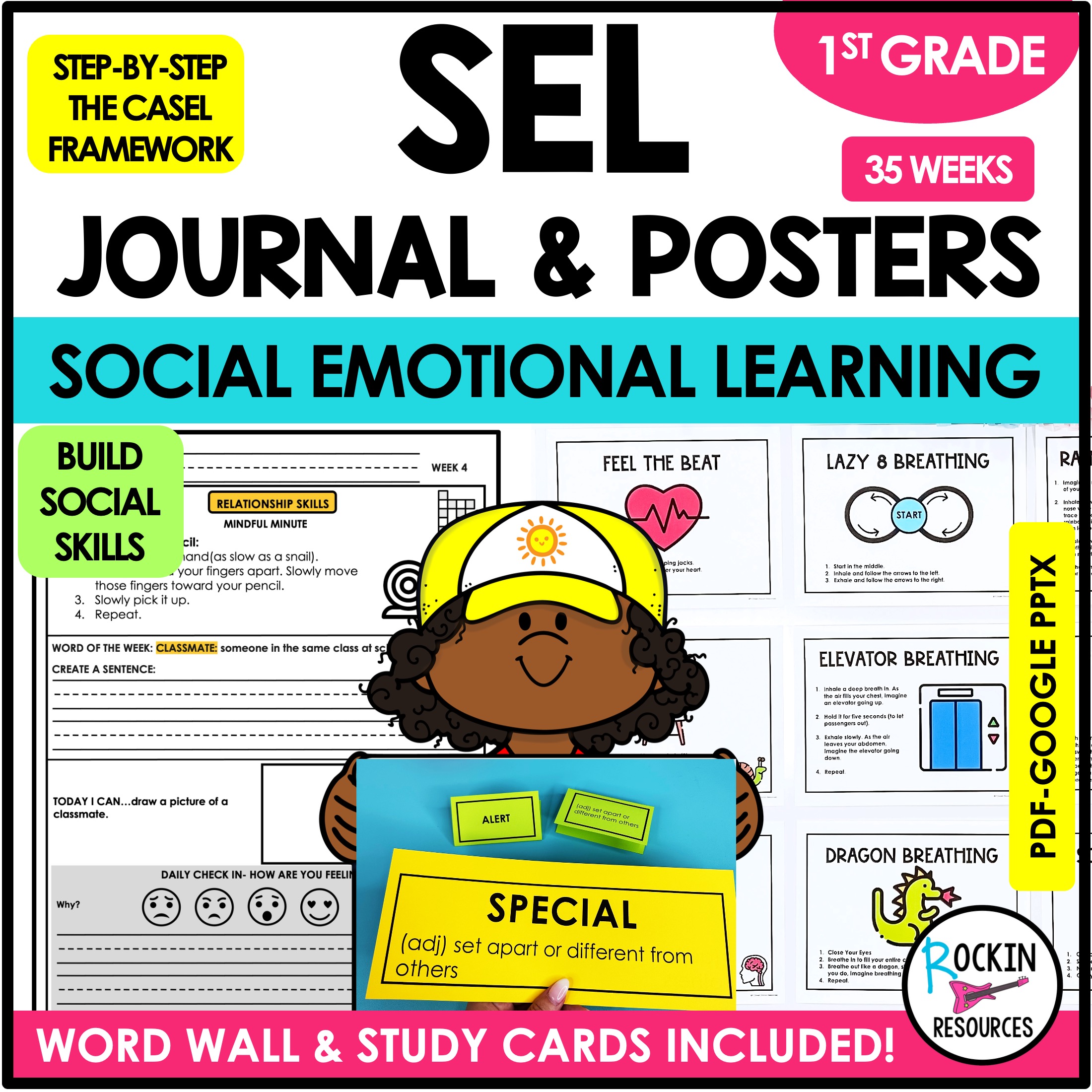 1ST GRADE SOCIAL EMOTIONAL LEARNING BUNDLE – JOURNAL AND POSTERS