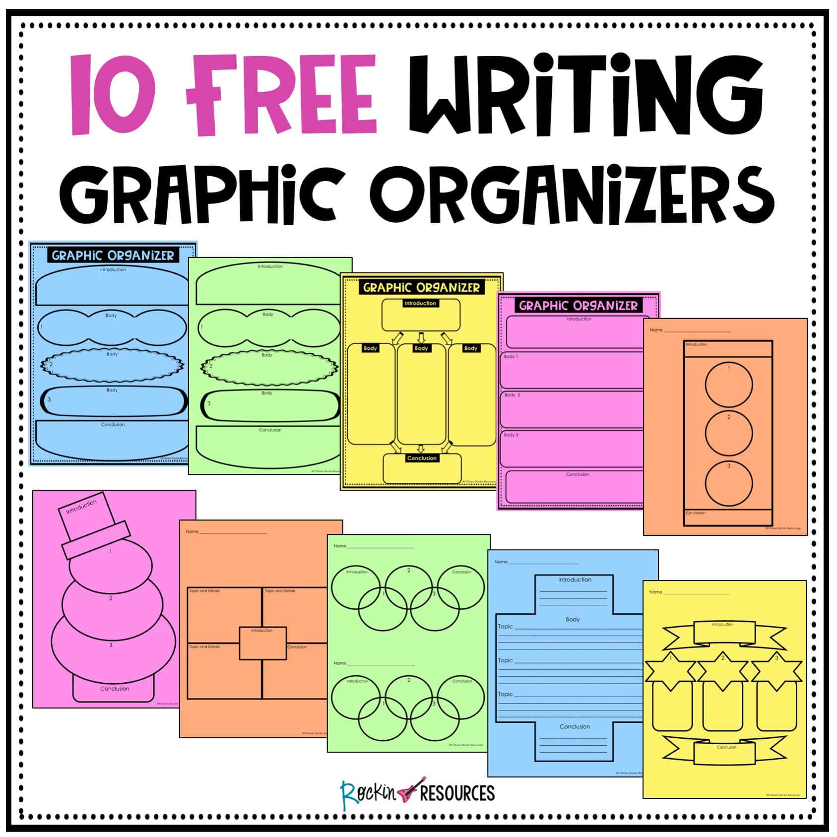 Writing Mini Lesson #14- Graphic Organizers For Narrative Writing ...