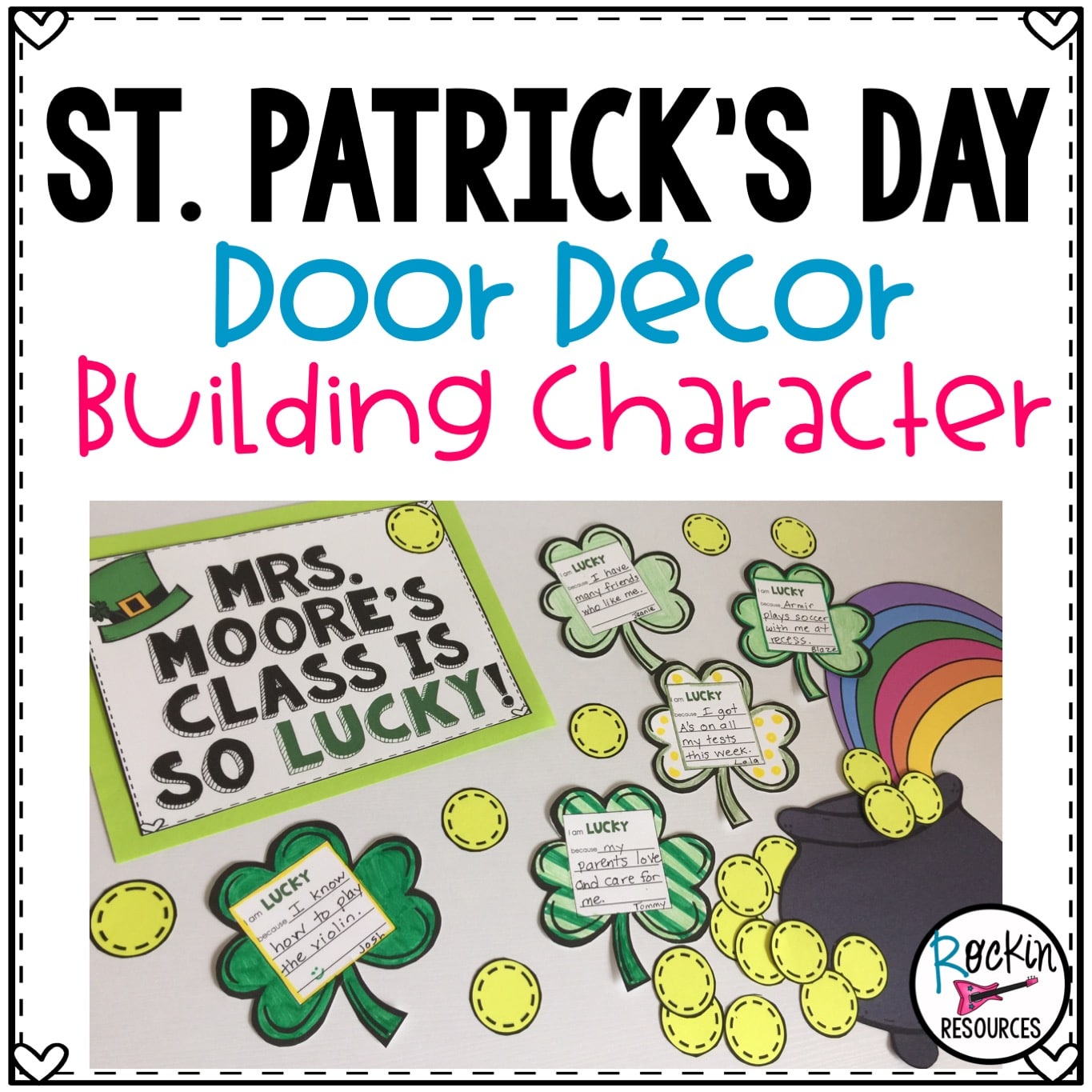 Indomable dedo gastar March | St. Patrick's Day Door Decor - Rockin Resources