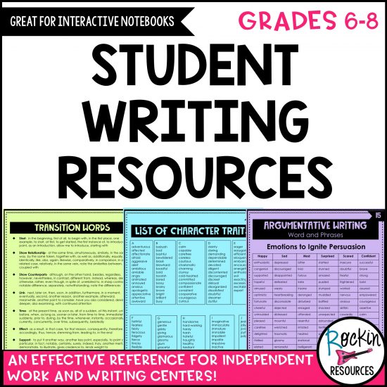Student Writing Resources for Middle School