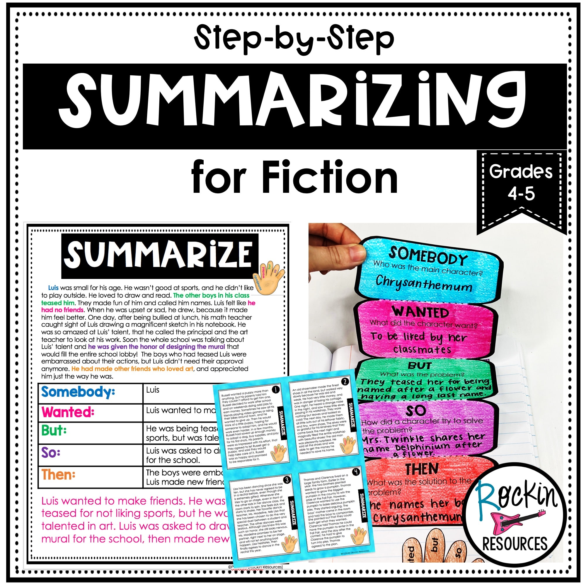 Step-by-Step Summarizing Unit | Rockin Resources