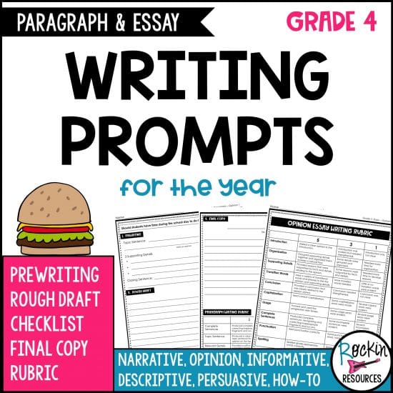 4th Grade Writing Prompts for Paragraph and Essay Writing