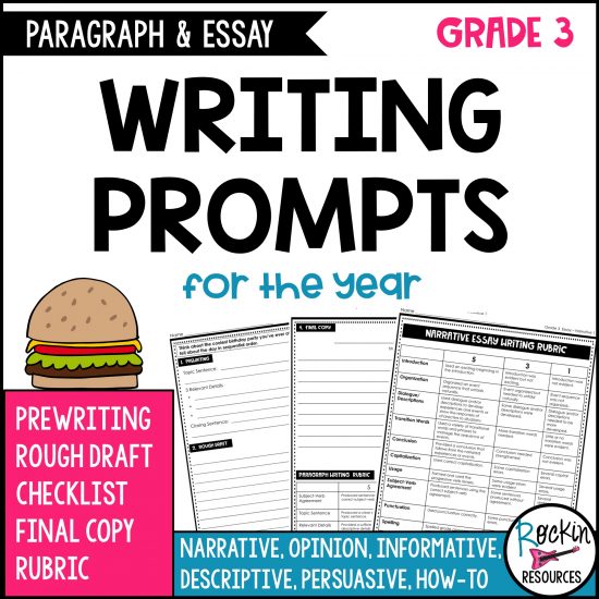 3rd Grade Writing Prompts - Paragraph and Essay Writing