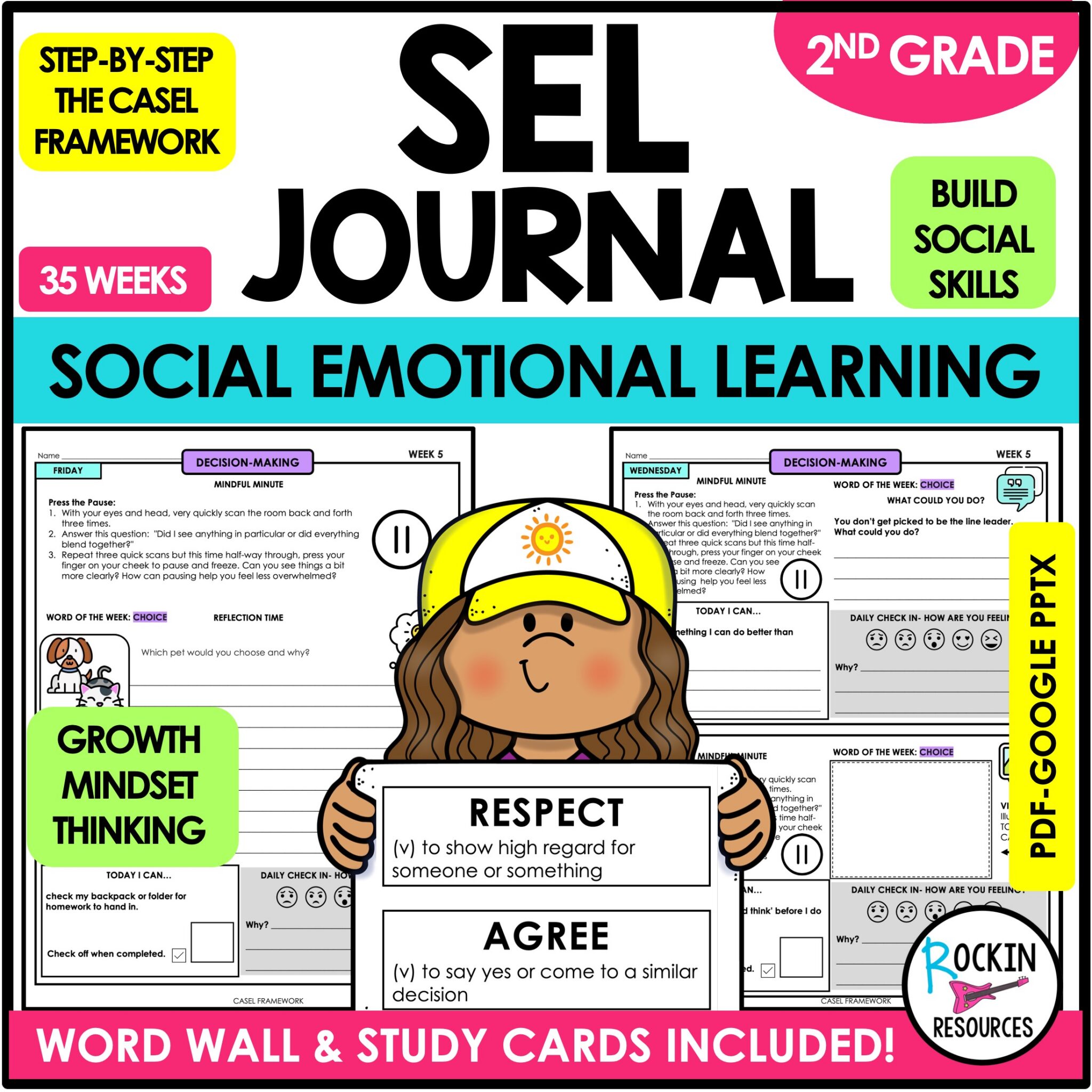 2ND GRADE SOCIAL EMOTIONAL LEARNING JOURNAL WITH CASEL FRAMEWORK SEL ...