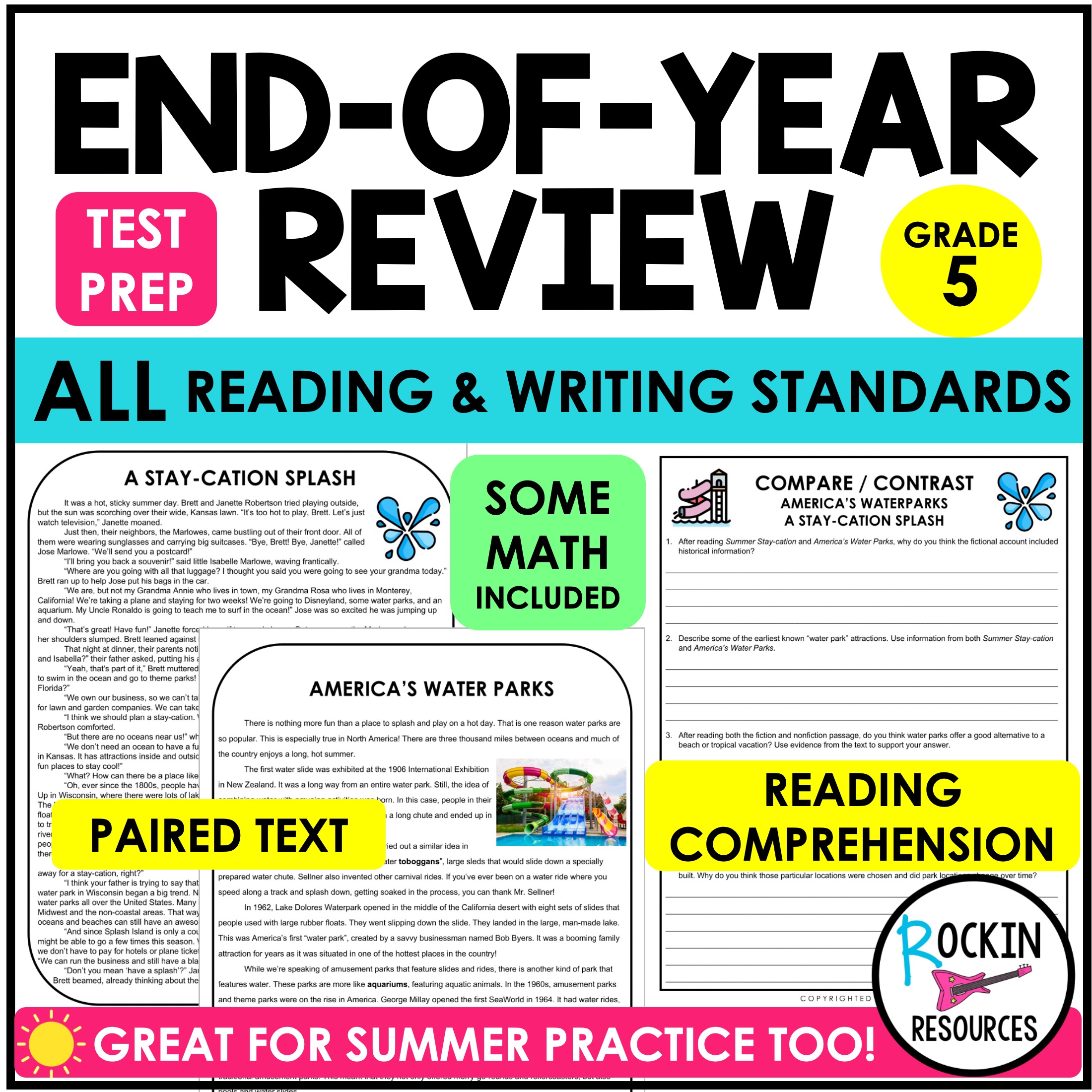 5TH GRADE REVIEW | END OF YEAR REVIEW | TEST PREP | SUMMER SLIDE