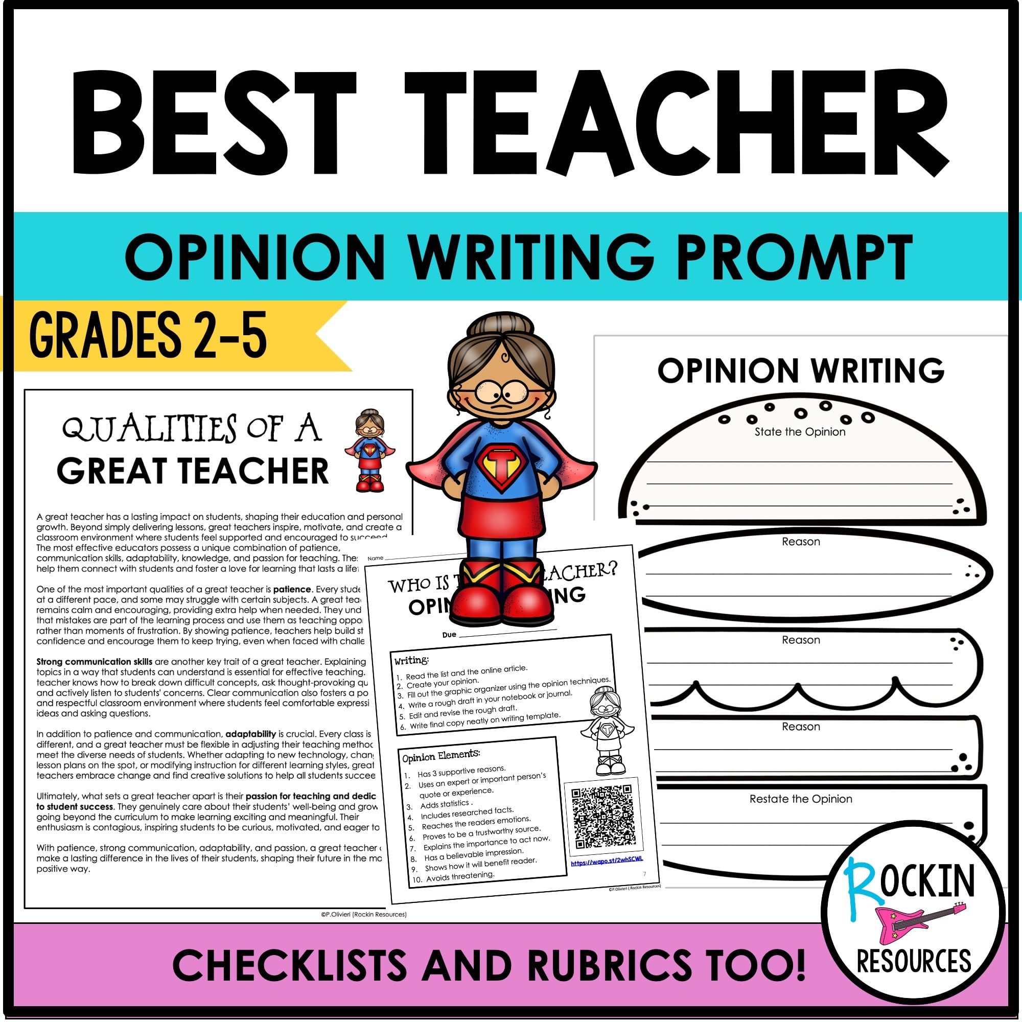 BEST TEACHER OPINION WRITING COVER