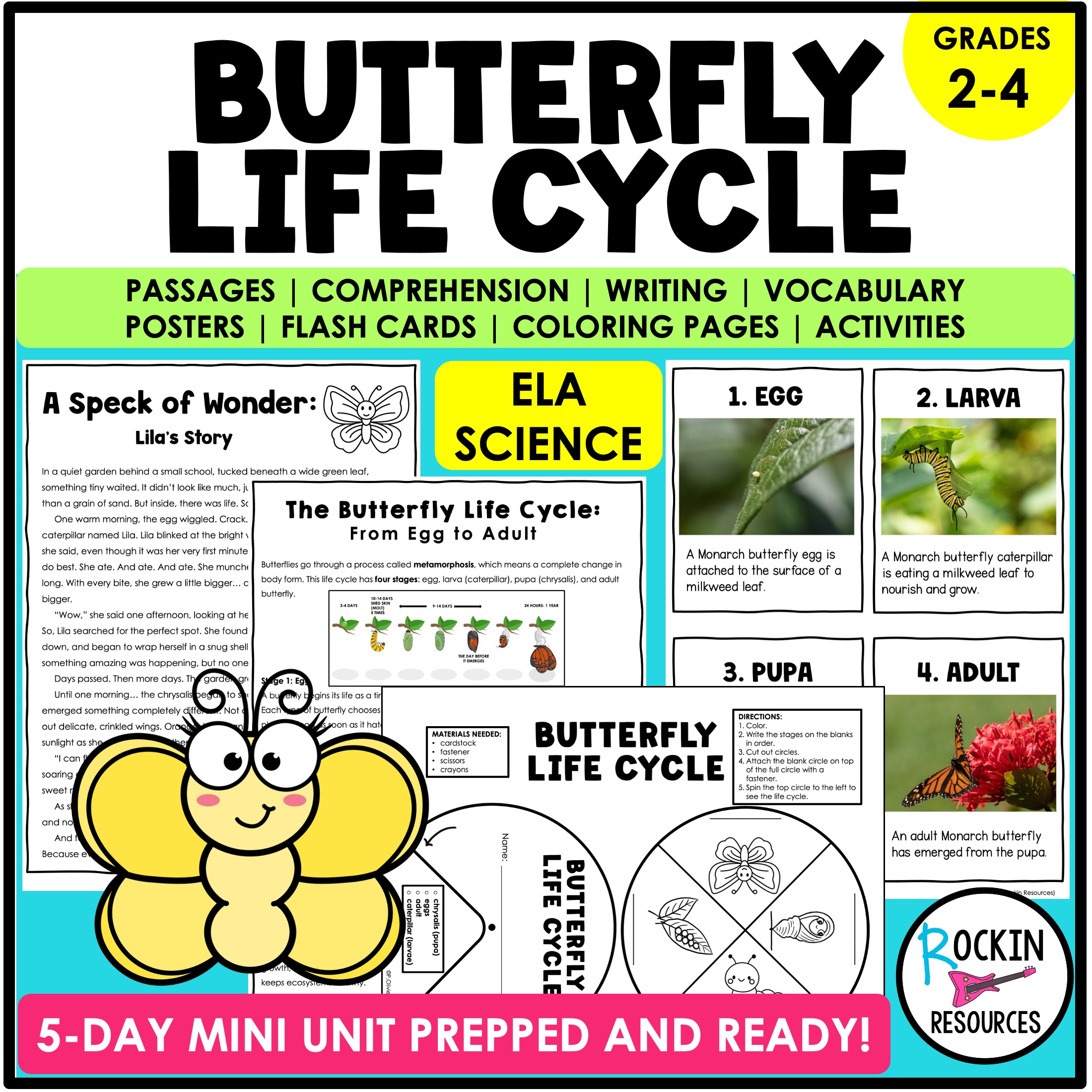 Butterfly Life Cycle Activities | Science Unit | Reading Passages and Activities