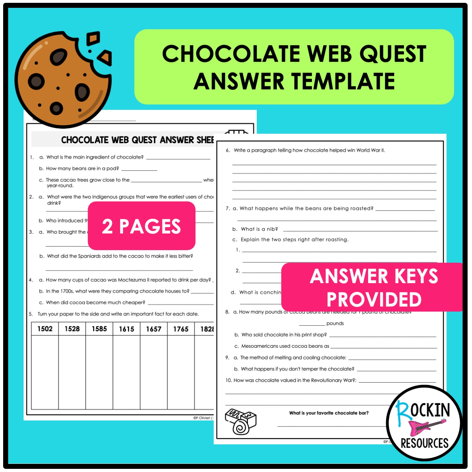 Chocolate Web Quest - Image 3