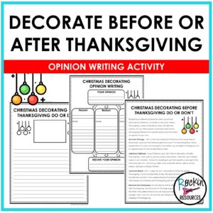 Christmas Decorating- Opinion Writing