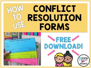 An article explaining how to use conflict resolution forms to improve behavior.