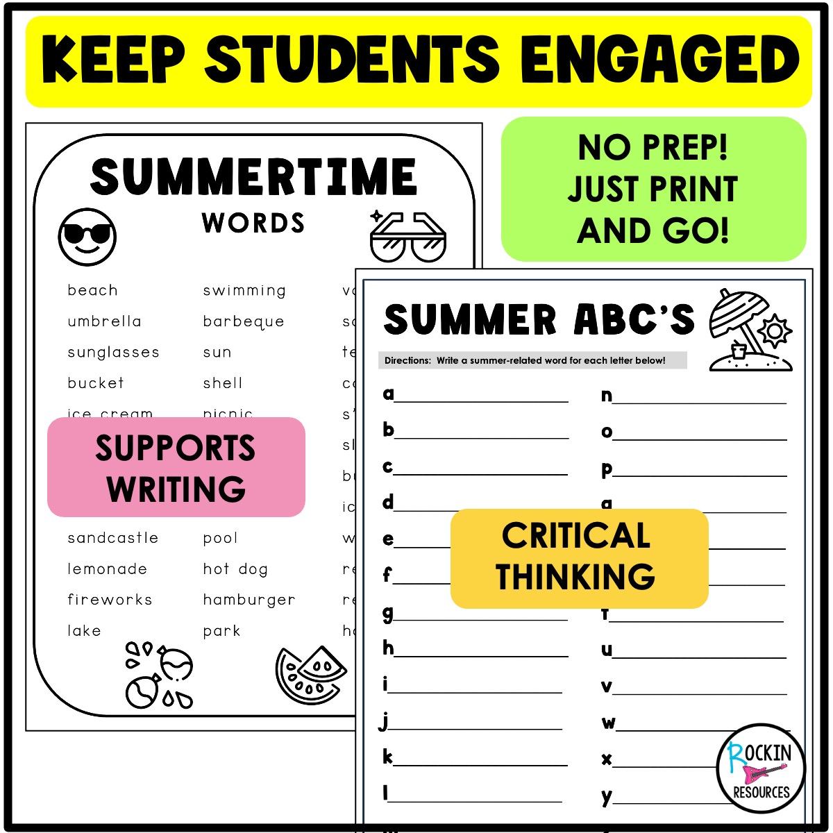 END OF YEAR WORKSHEETS, BRAINTEASERS, WORD SEARCH, COLORING PAGES - Image 3