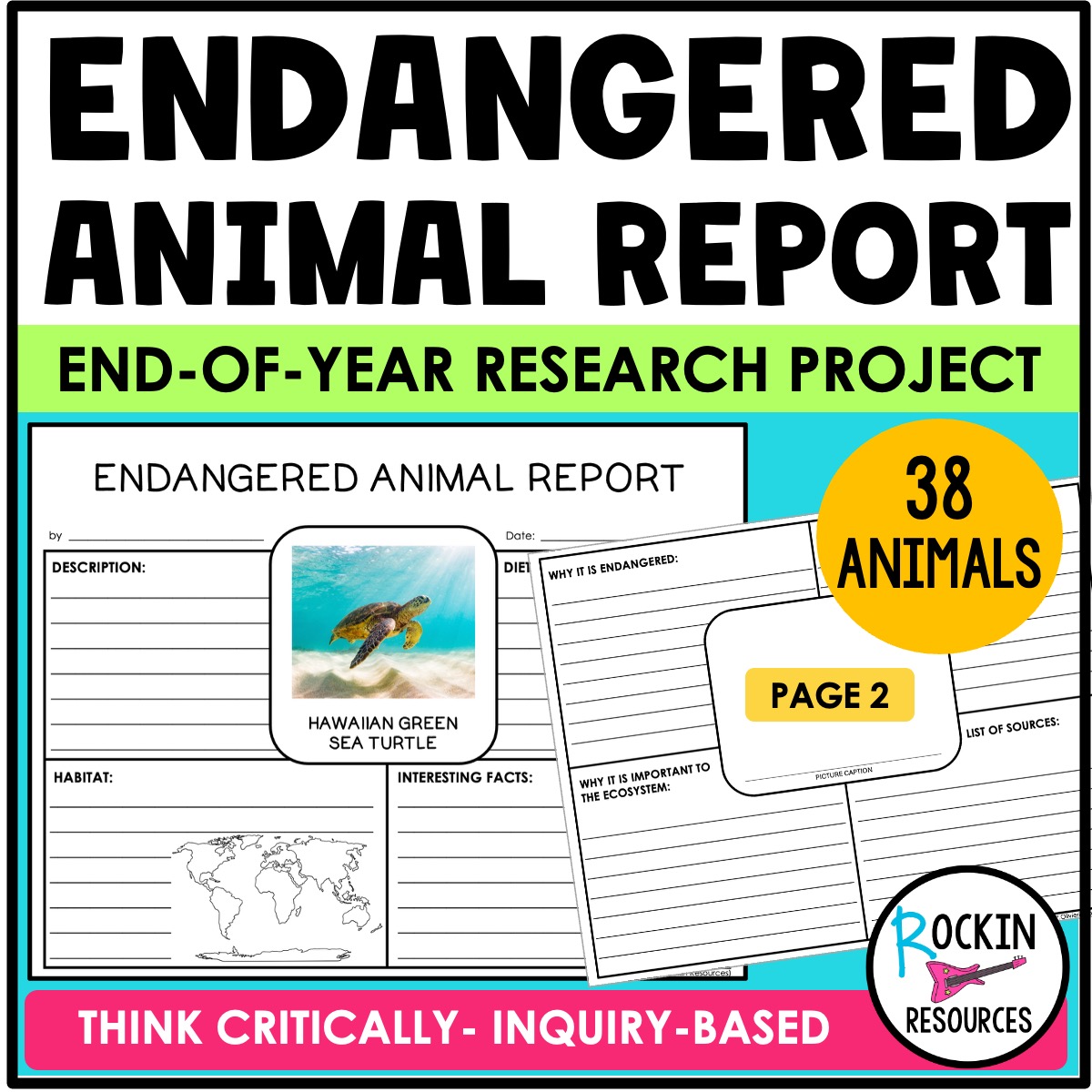 Endangered Animal Research Report | Engaging & Differentiated Writing Project