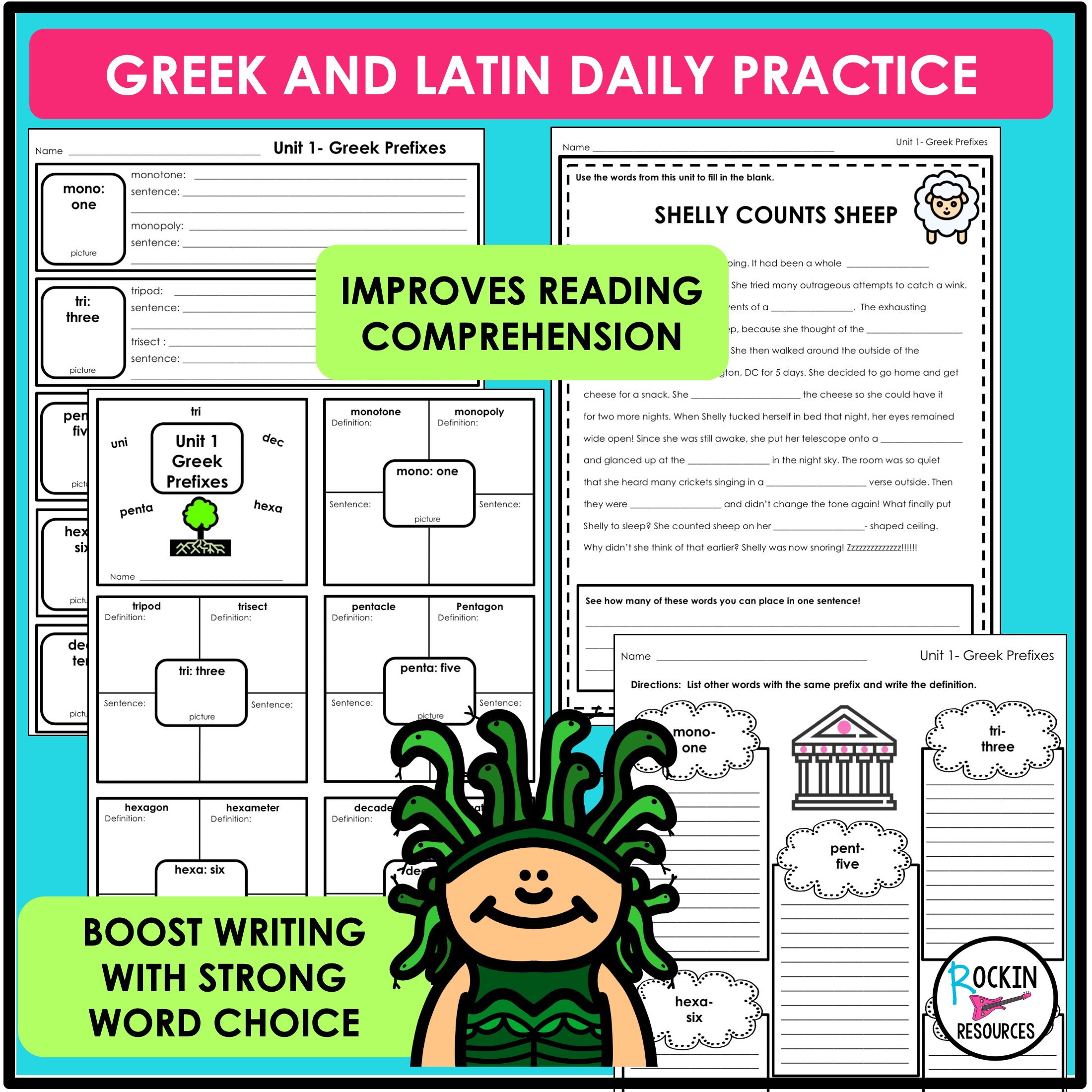 Greek and Latin Roots- Study Units for Prefixes and Suffixes - Image 3