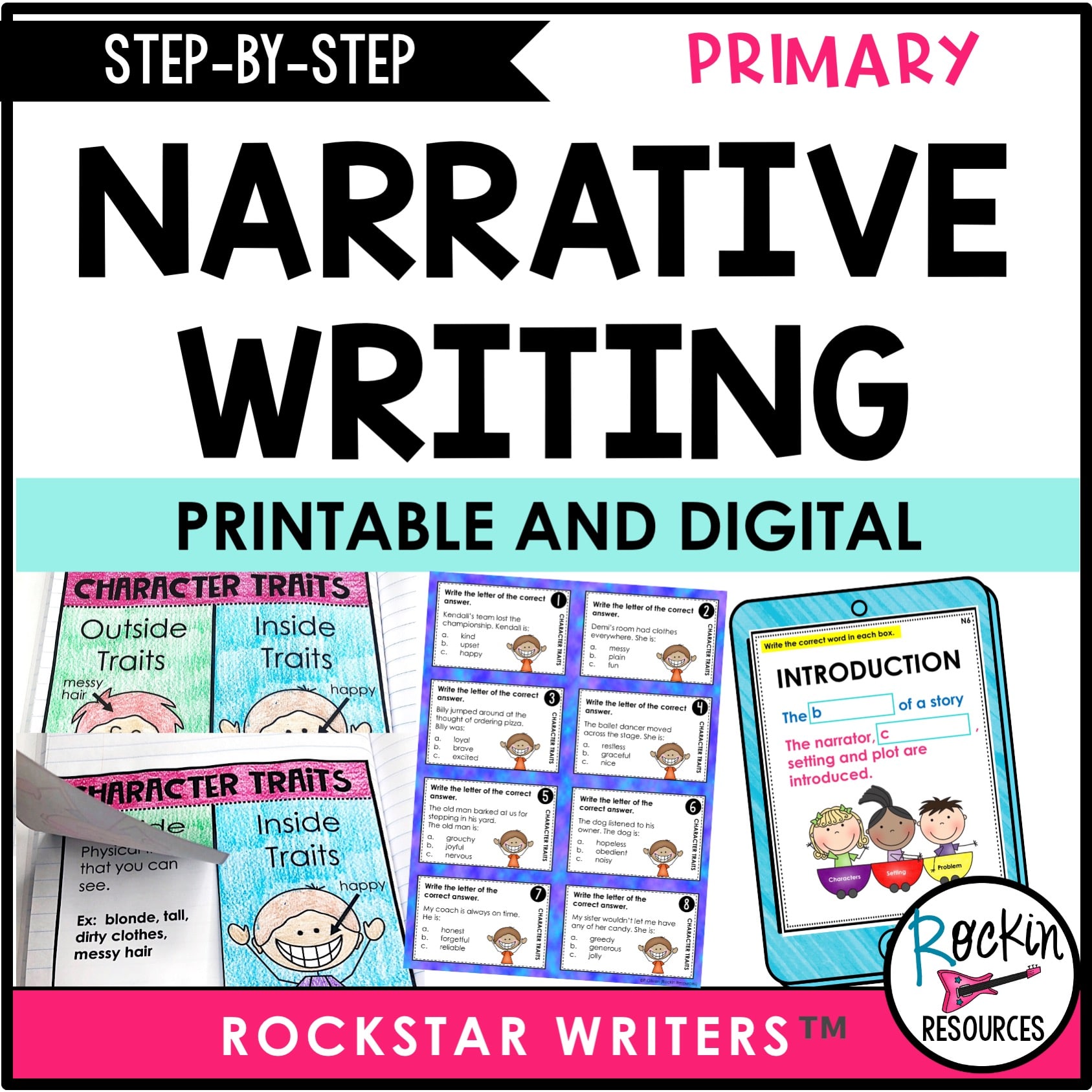 Writing　and　Resources　Bundle　Primary　Narrative　Rockin　Printable　Digital
