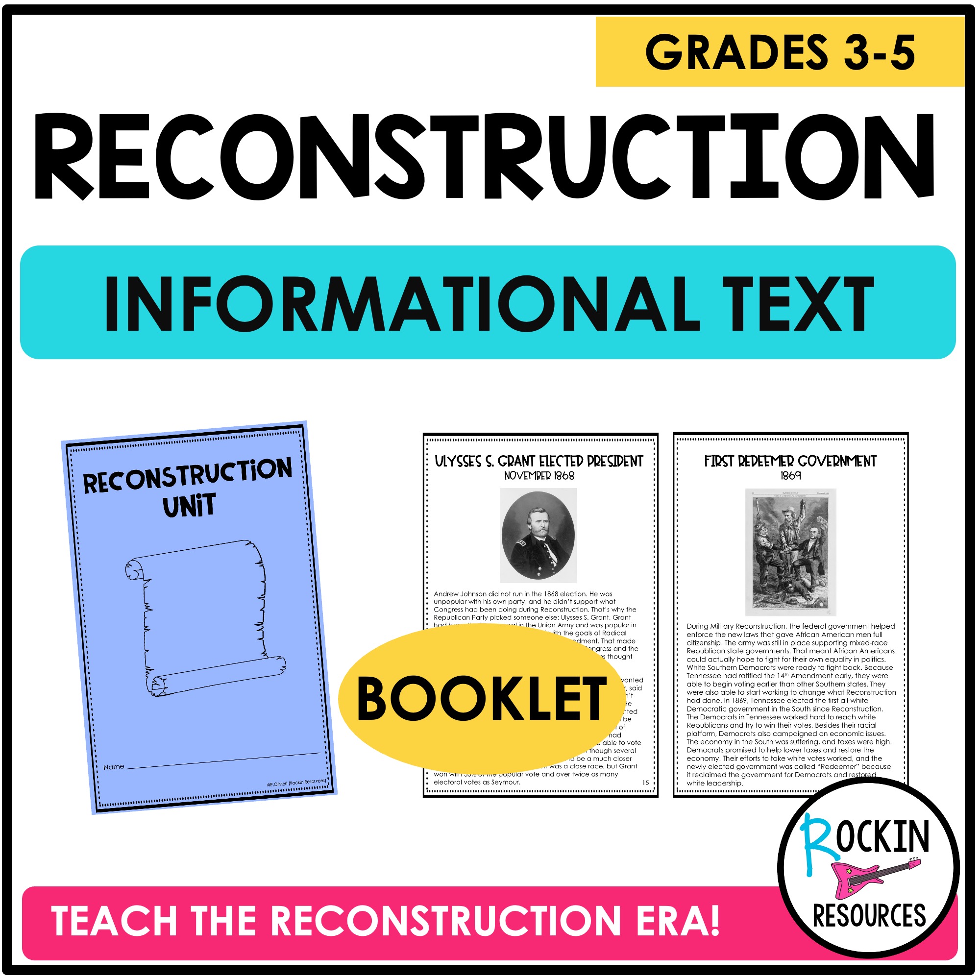 RECONSTRUCTION INFORMATIONAL TEXT BOOKLET