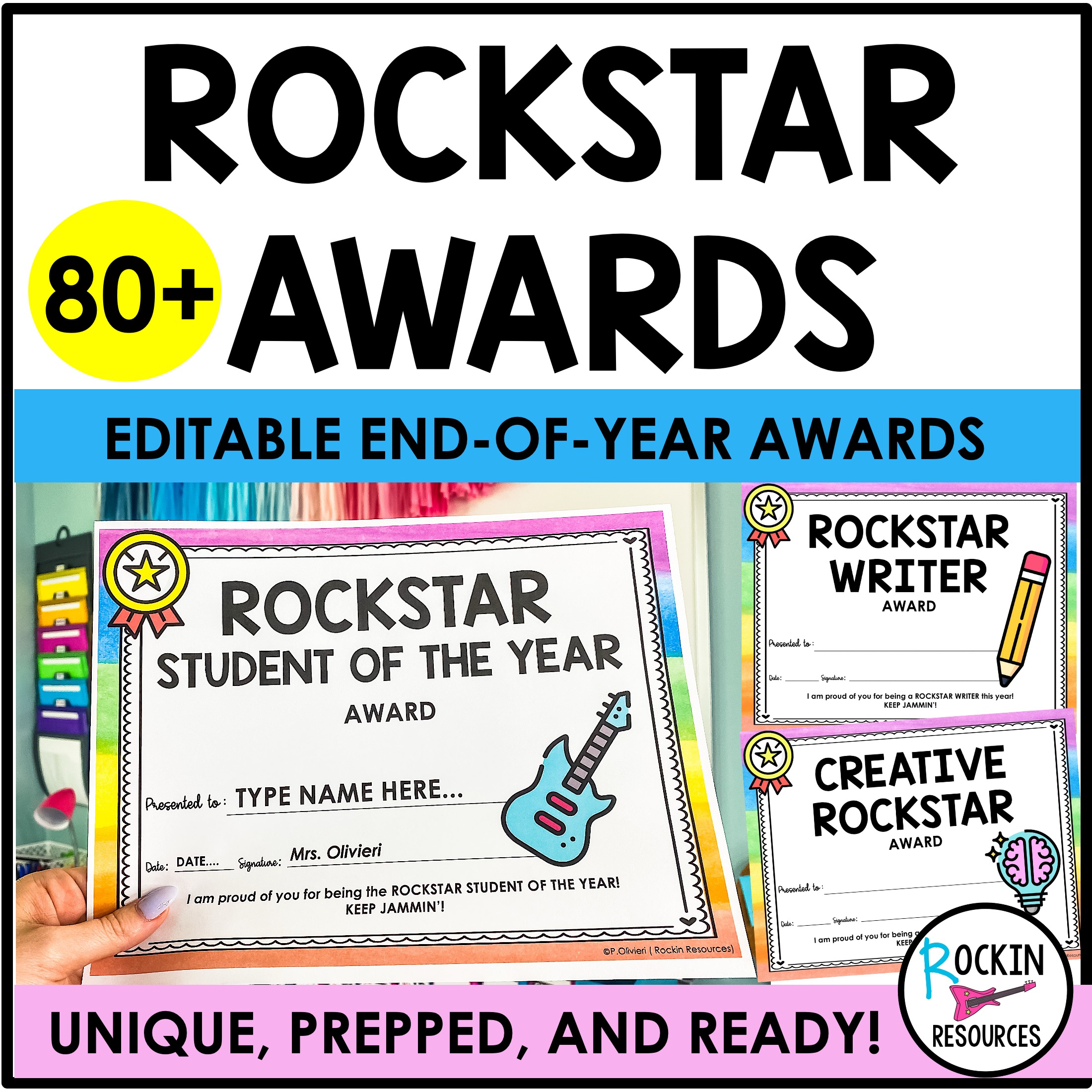 Rockstar End of Year Awards | Editable