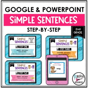 2nd Grade Digital Step-by-Step Simple Sentences Practice