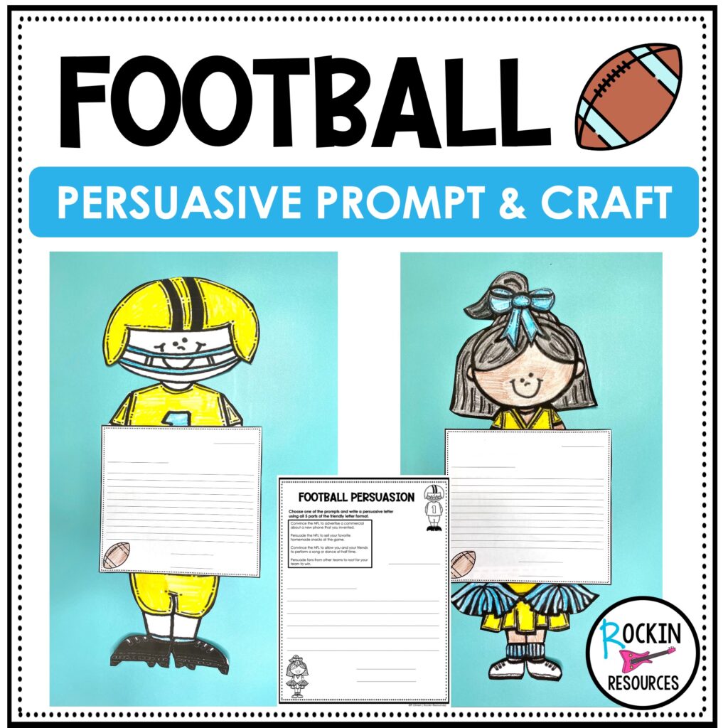 Football Persuasive Writing | THE BIG GAME WRITING ACTIVITY AND CRAFT ...