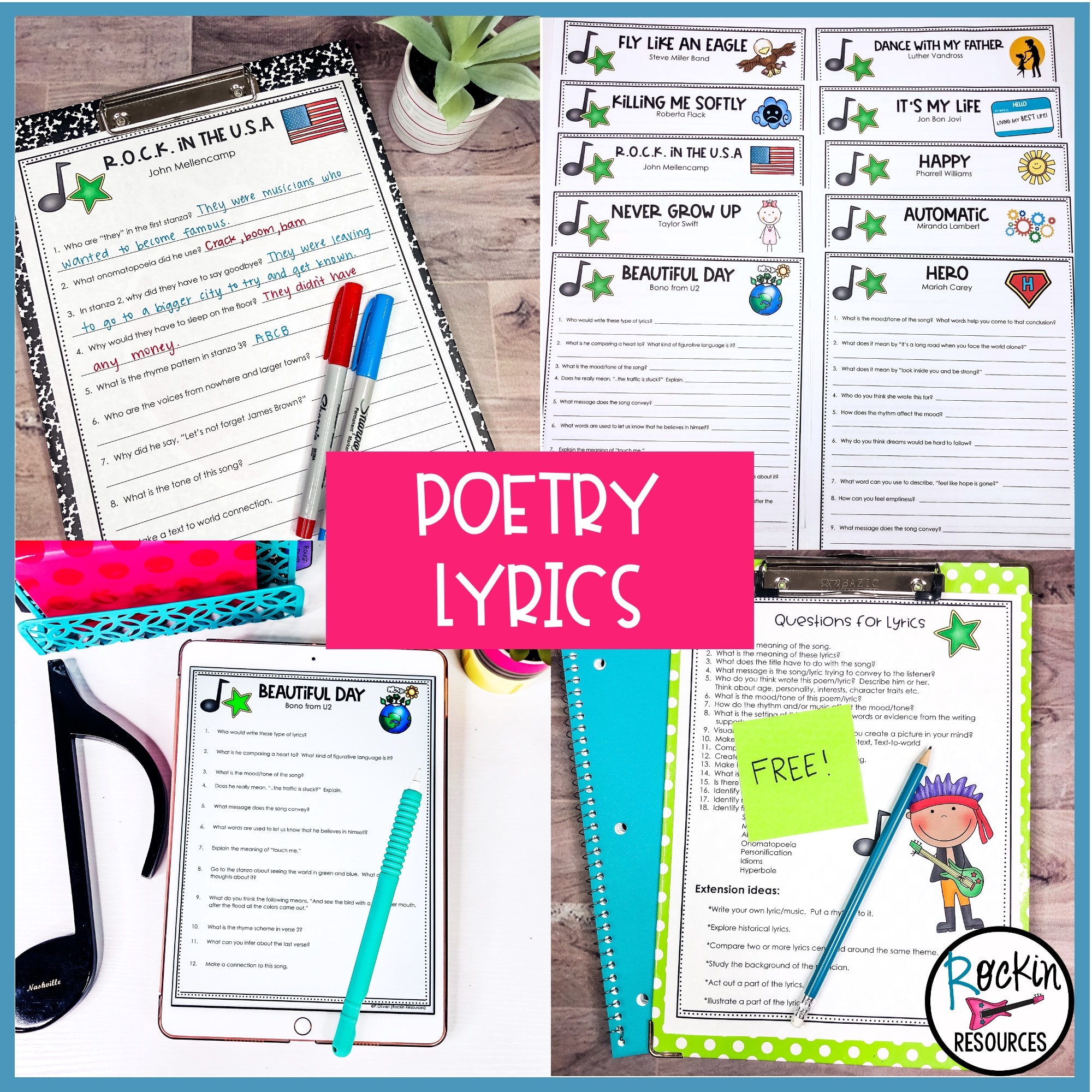 POETRY UNIT WITH POETRY ANALYSIS PRACTICE - Rockin Resources