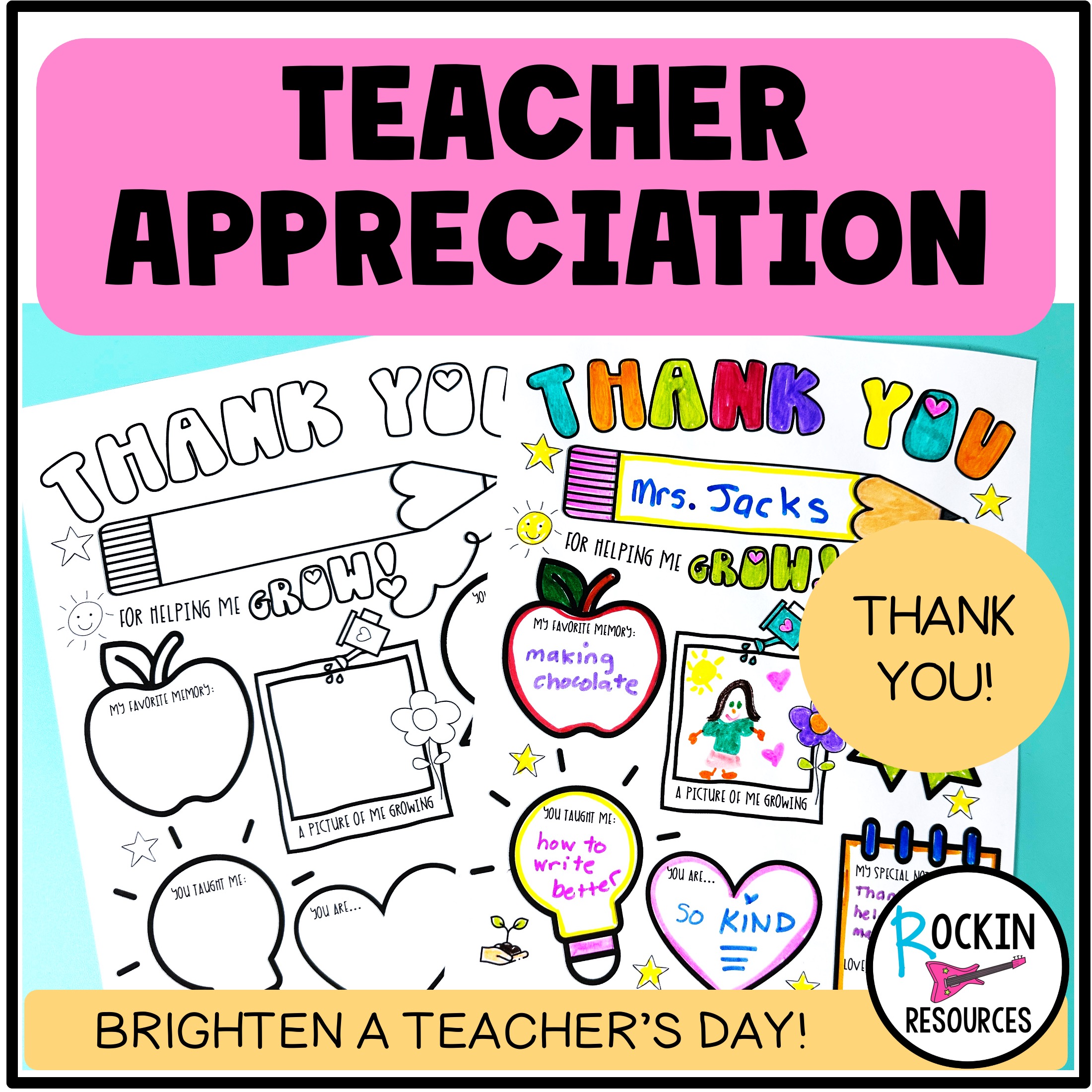 Teacher Appreciation Poster for Students