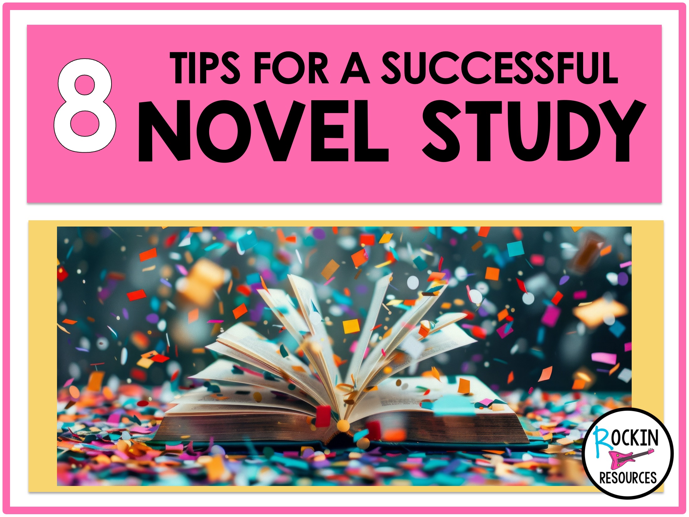 A blogpost with tips for a successful novel study and novel units.