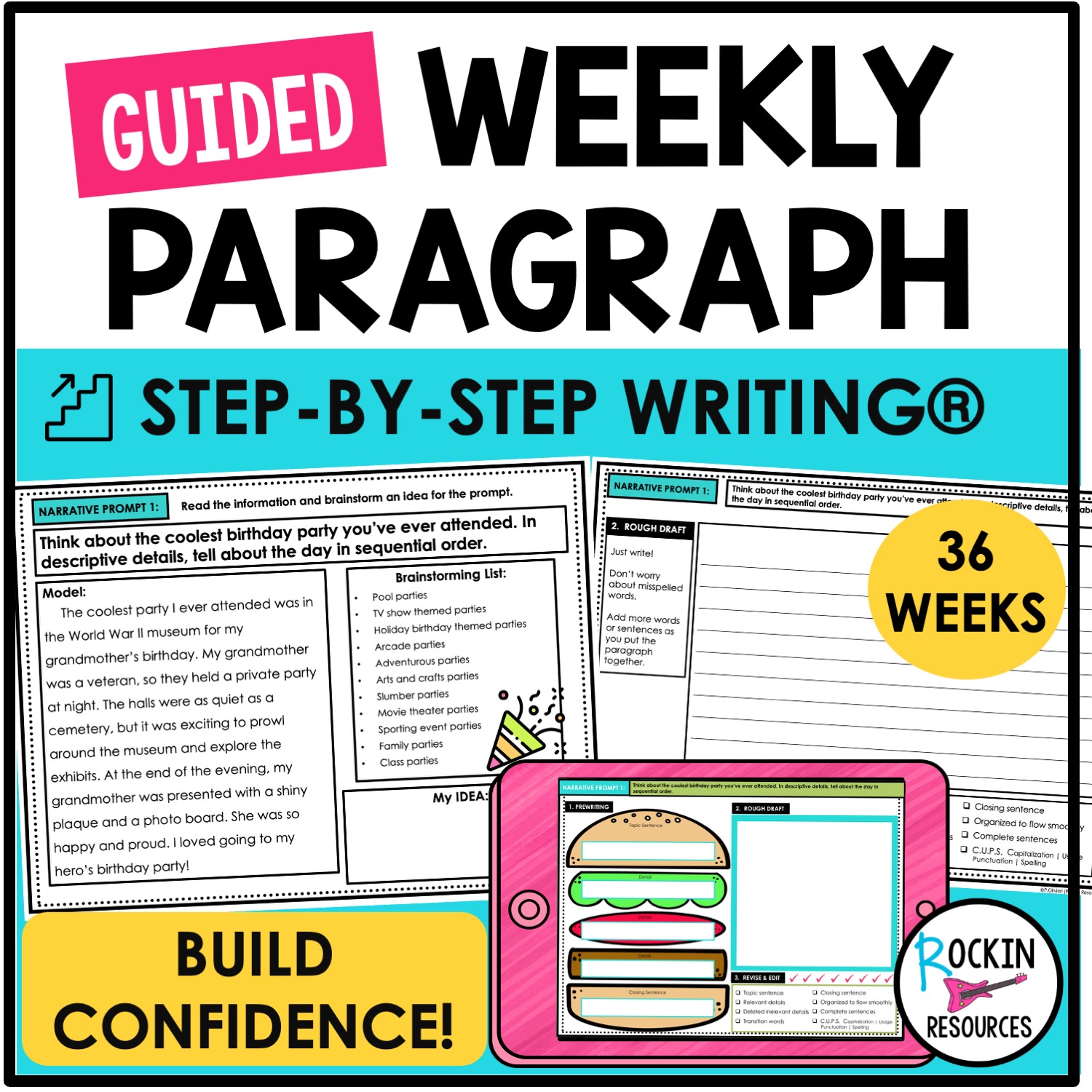 WEEKLY PARAGRAPH WRITING COVER