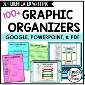 Differentiated Writing Graphic Organizers (DIGITAL & PRINT)