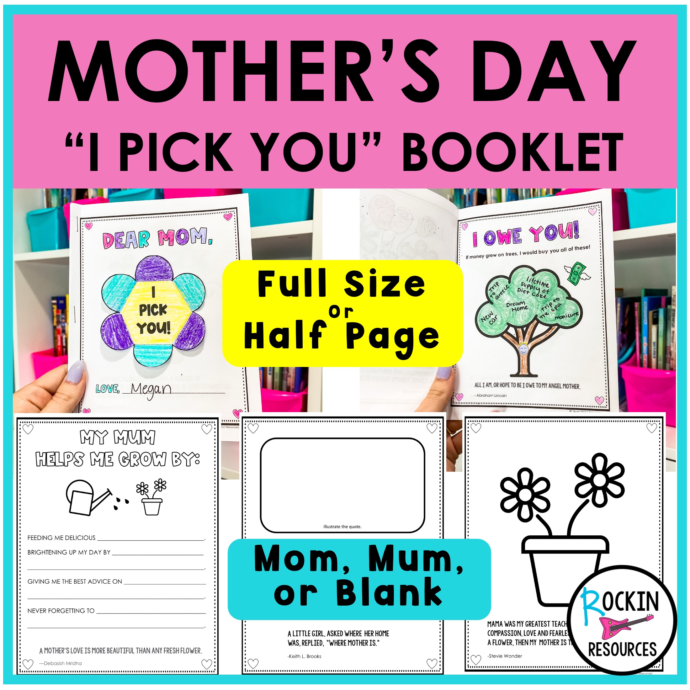 Mother's Day Booklet | U.S. and UK Versions