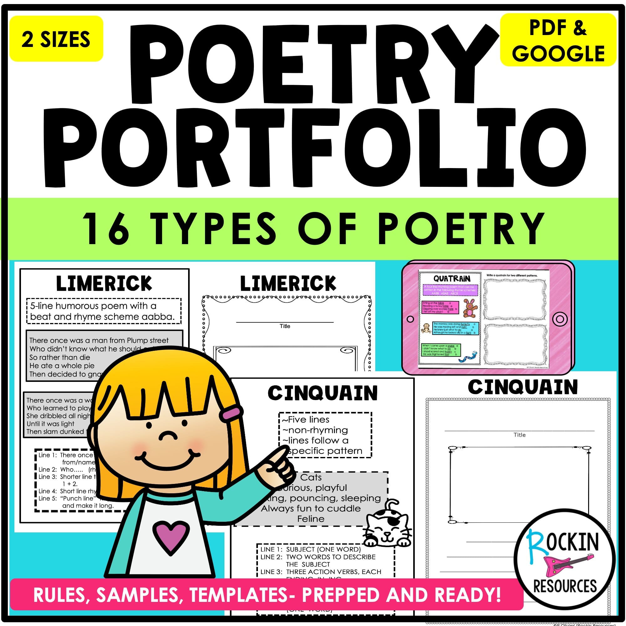 Poetry booklets or portfolio 3rd, 4th, 5th