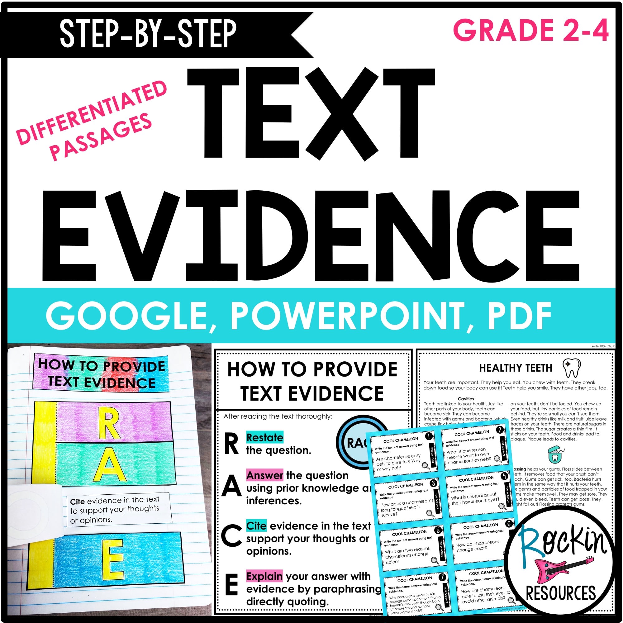 MINI Anchor Charts: Text Evidence