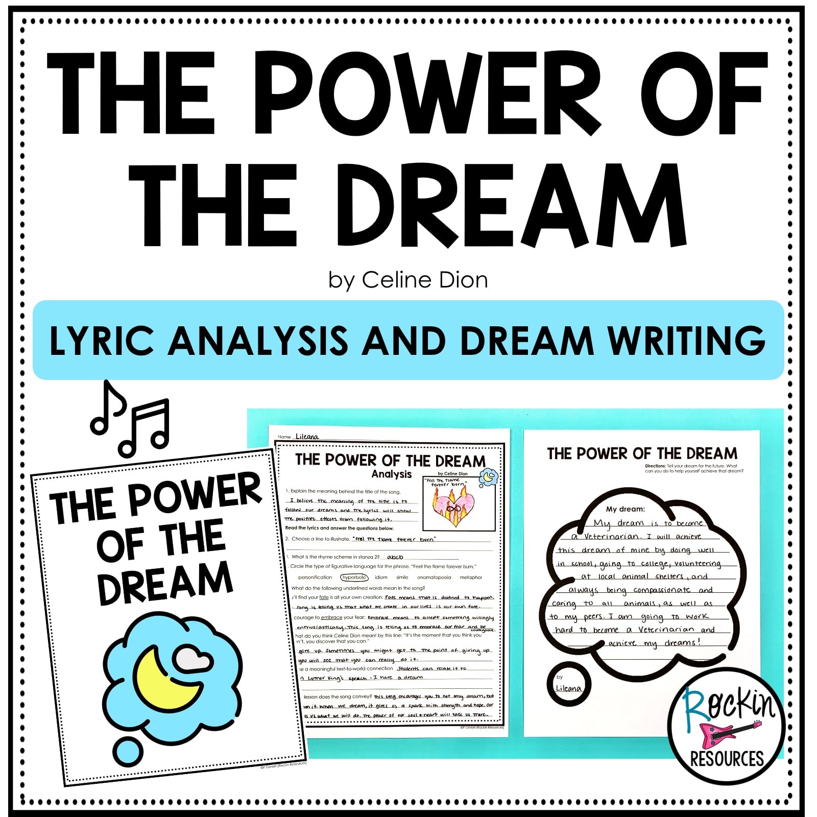 Power of a Dream | Analyzing Song Lyrics | I Have a Dream Writing | MLK -  Rockin Resources
